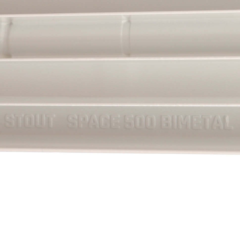 STOUT Space 500 9 секций радиатор биметаллический белый боковое подключение