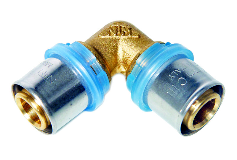 N.T.M. Угольник 32x32 для металлопластиковых труб прессовой