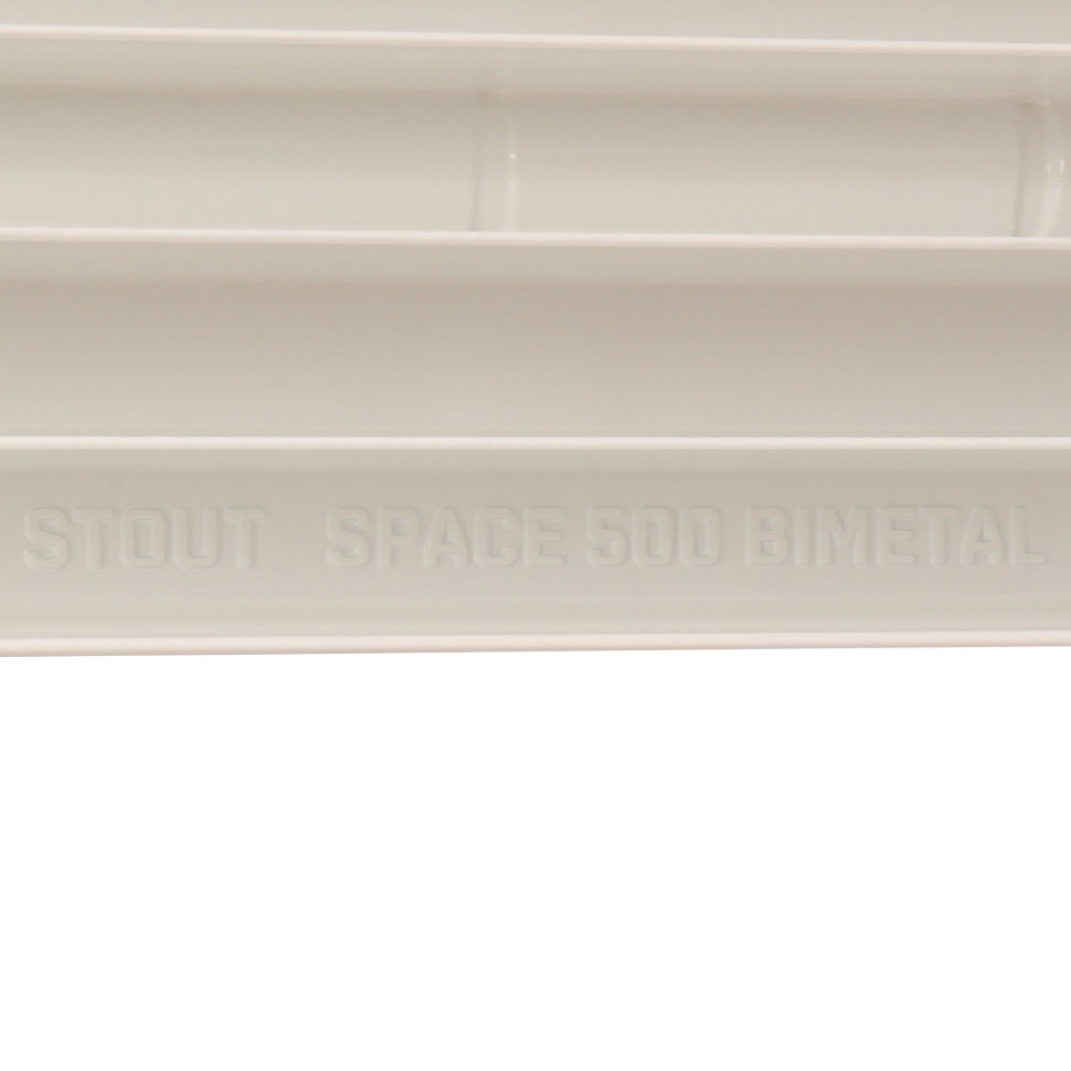 STOUT Space 500 5 секций радиатор биметаллический белый боковое подключение
