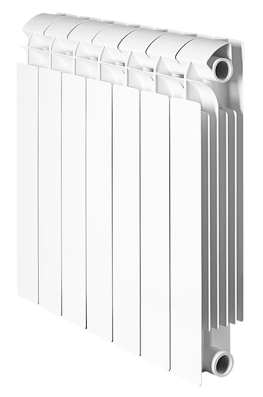 Global STYLE PLUS 500 9 секций радиатор биметаллический белый боковое подключение