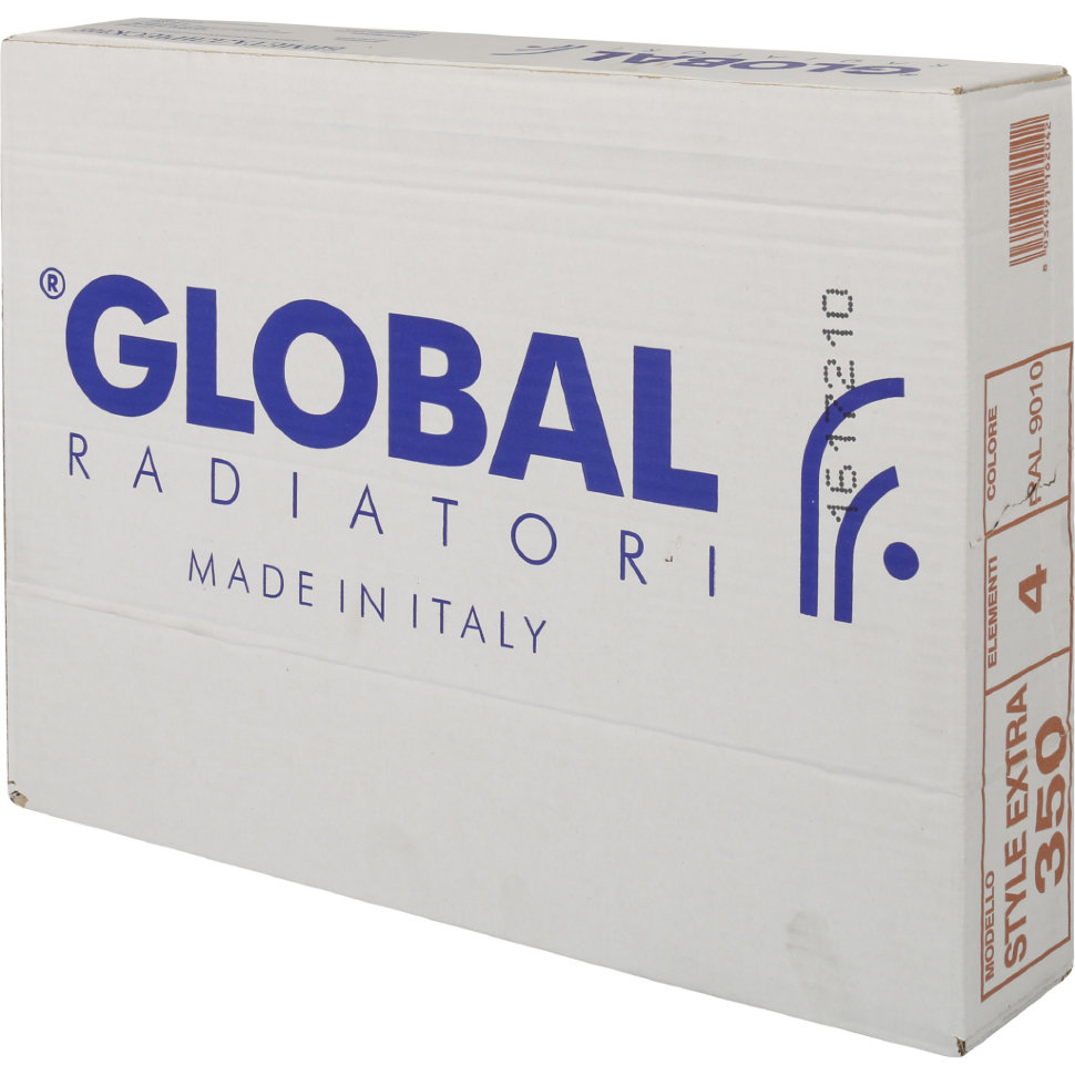 Global STYLE PLUS 350 4 секции радиатор биметаллический белый боковое подключение