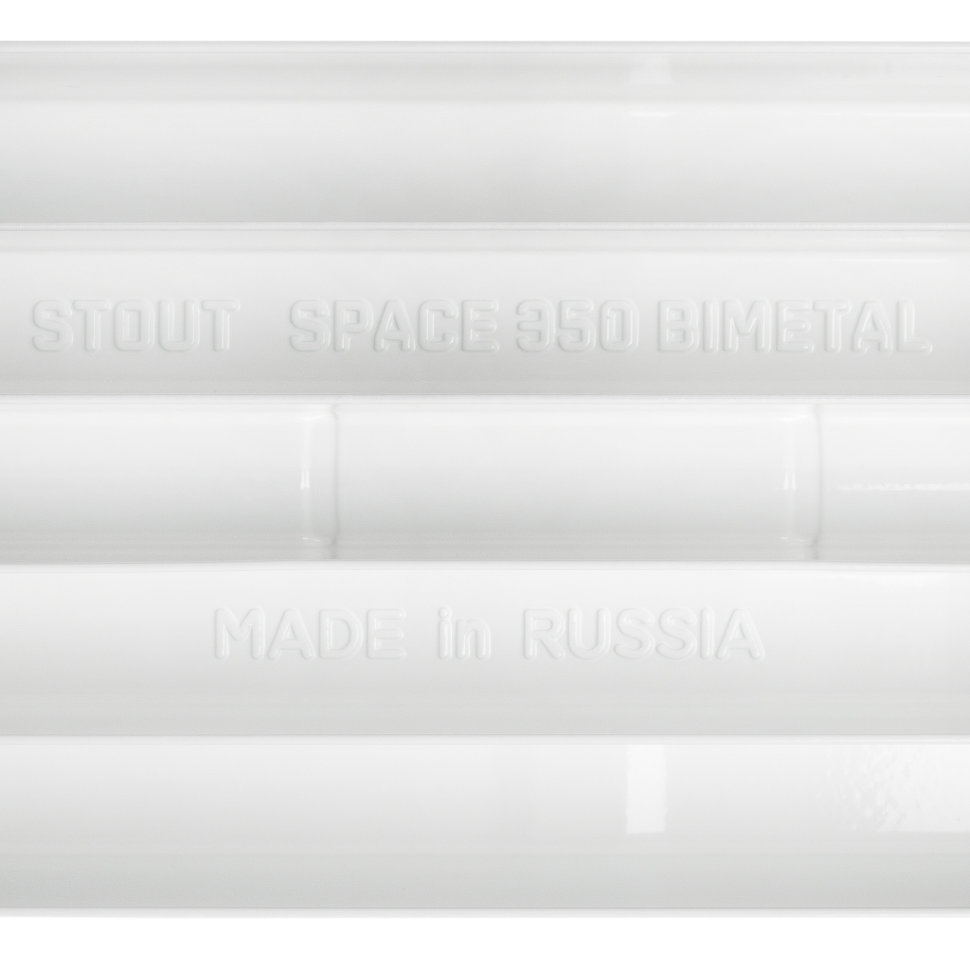 STOUT Space 350 8 секций радиатор биметаллический белый боковое подключение
