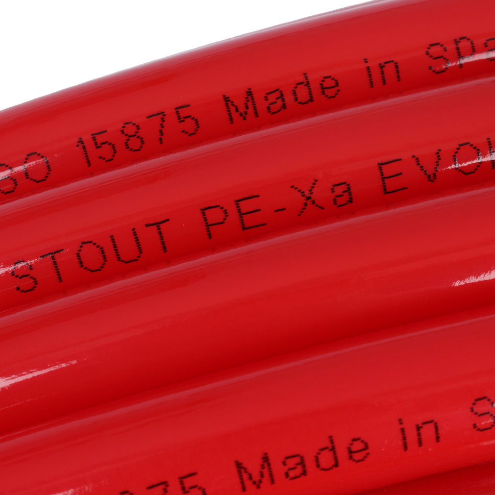 STOUT 20х2,0 (бухта 500 метров) PEX-a труба из сшитого полиэтилена с кислородным слоем, красная