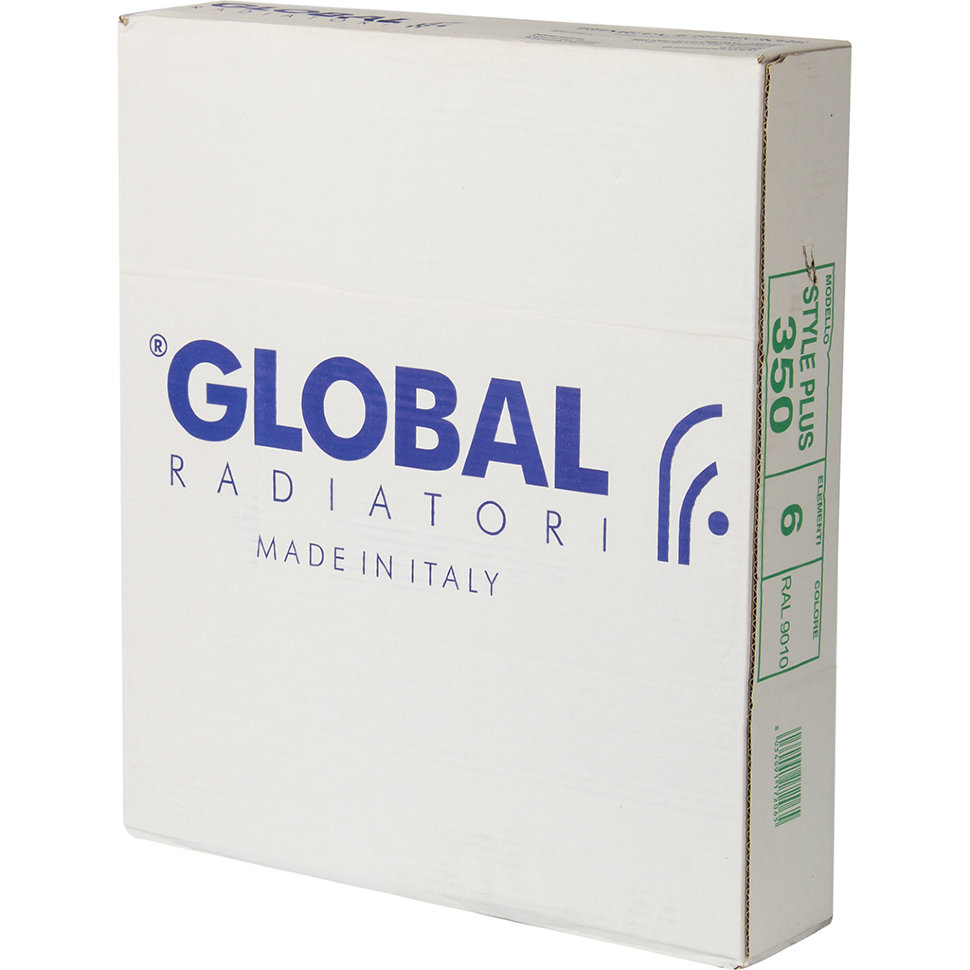 Global STYLE PLUS 350 6 секций радиатор биметаллический белый боковое подключение