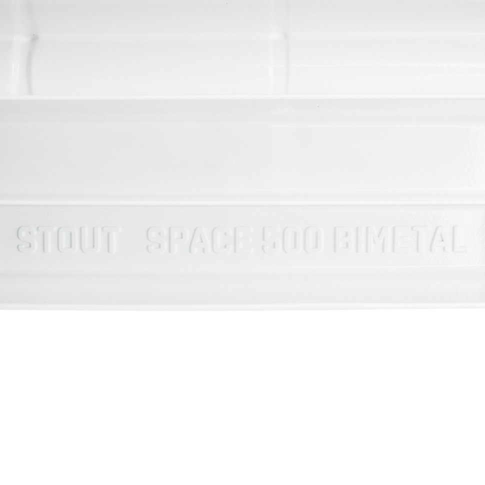STOUT Space 500 14 секций радиатор биметаллический белый боковое подключение