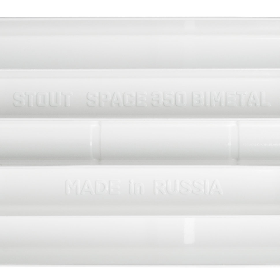 STOUT Space 350 10 секций радиатор биметаллический белый боковое подключение