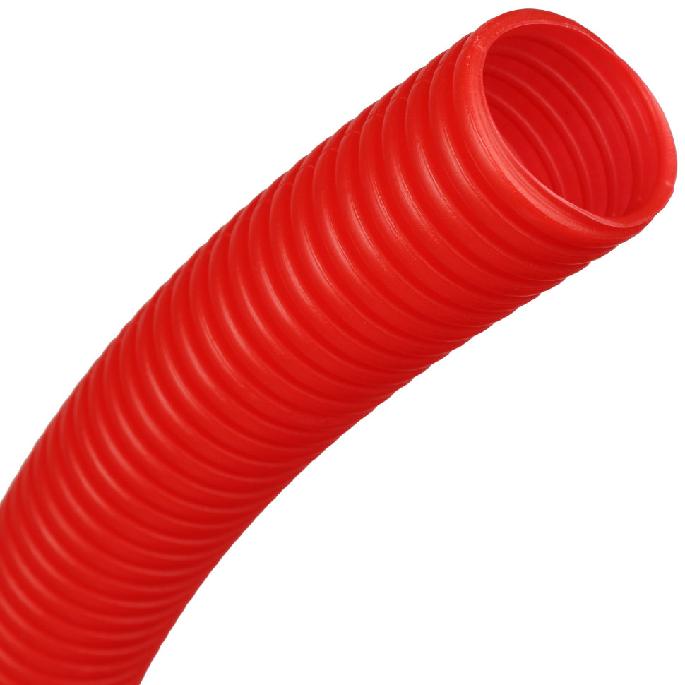 STOUT Труба гофрированная ПНД, цвет красный, наружным диаметром 20 мм для труб диаметром 14-18 мм
