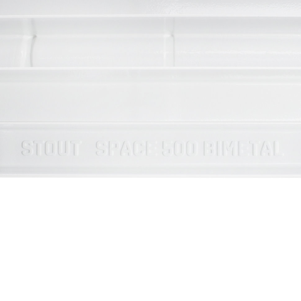 STOUT Space 500 10 секций радиатор биметаллический белый боковое подключение