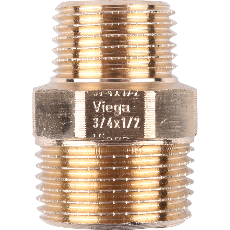 Viega 3245 Ниппель переходной НР, 3/4х1/2, бронза