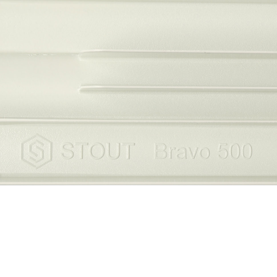 STOUT Bravo 500 6 секций радиатор алюминиевый белый боковое подключение