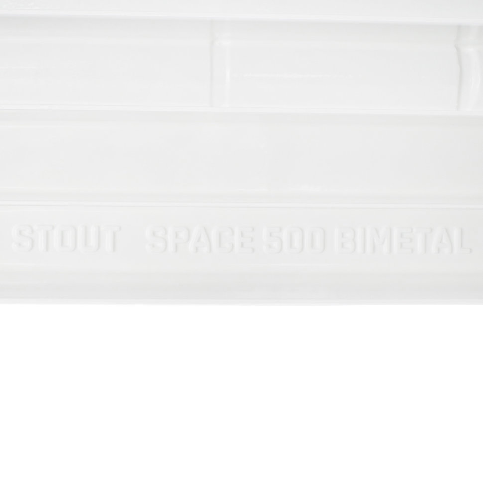 STOUT Space 500 12 секций радиатор биметаллический белый боковое подключение