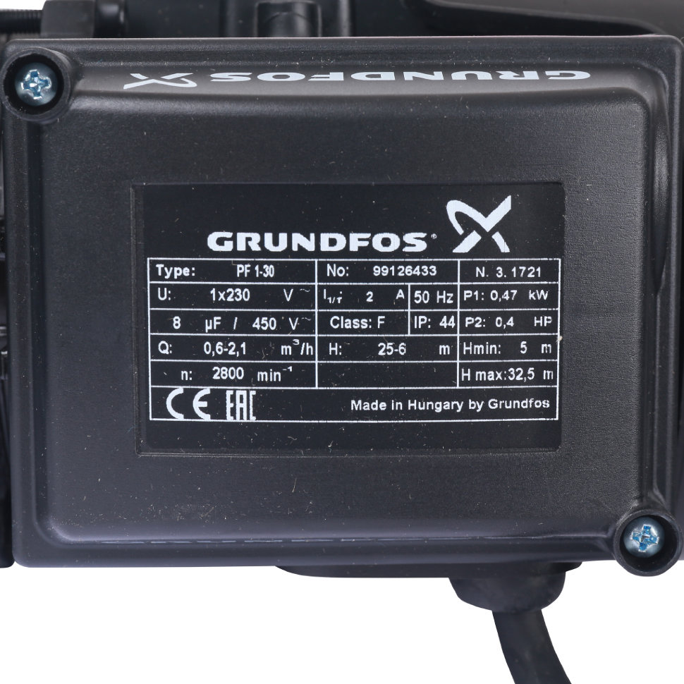 Grundfos Поверхностный вихревой насос PF 1-30 1x230V