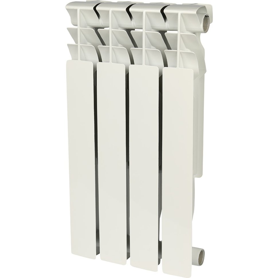 ROMMER Plus 500 4 секций радиатор алюминиевый белый боковое подключение