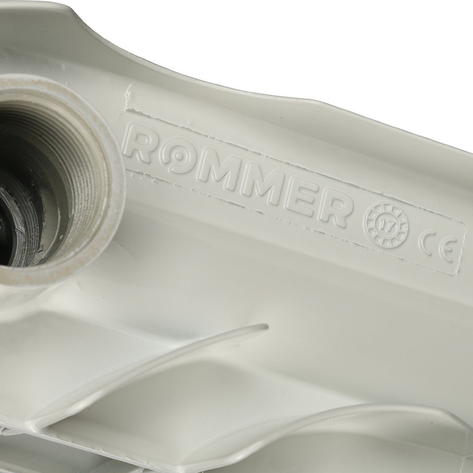 ROMMER Optima 500 12 секций радиатор алюминиевый белый боковое подключение