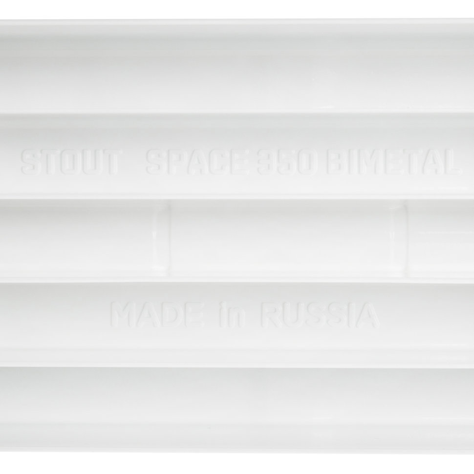 STOUT Space 350 6 секций радиатор биметаллический белый боковое подключение