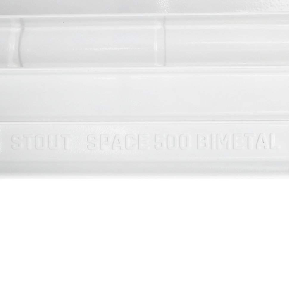 STOUT Space 500 6 секций радиатор биметаллический белый боковое подключение