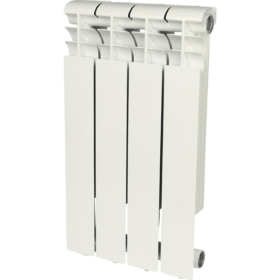 ROMMER Profi 500 4 секции радиатор алюминиевый белый боковое подключение